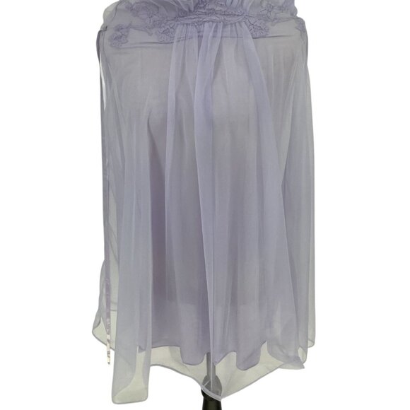 Vintage 90s Y2K Slip Dress Lingerie Satin Lace Purple Warners Intimates Medium M - Picture 3 of 8